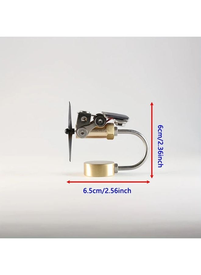 Metal Windmill Model Solar Powered DIY Educational Science Kit Home Decor Gift - Image 2